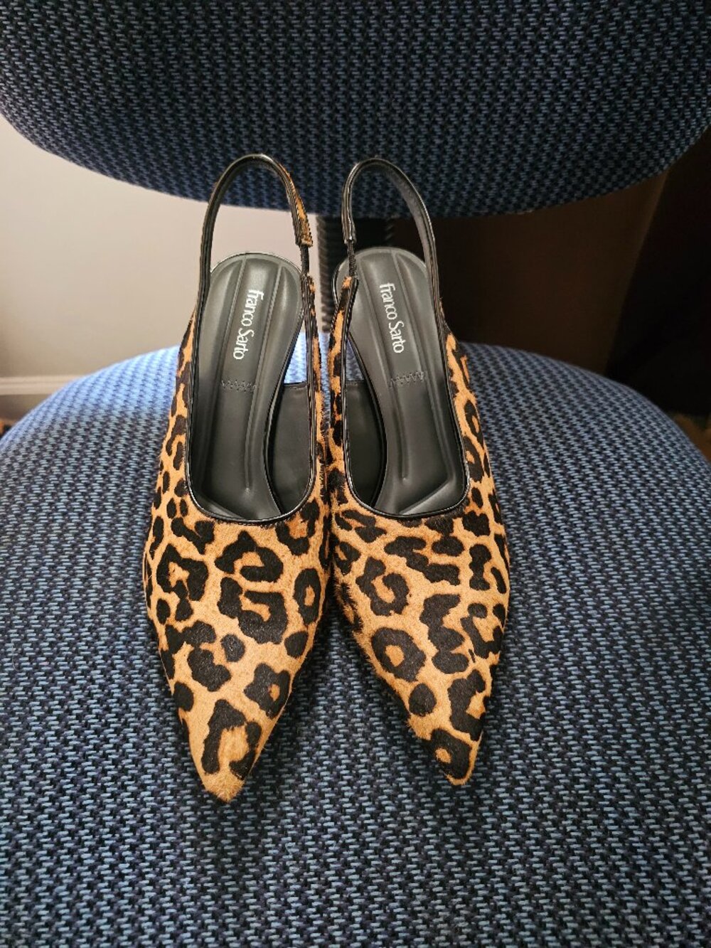 Leopard Franco Sarto Women's Sorrento Pointed Toe Slingback Pump (size 9 medium)